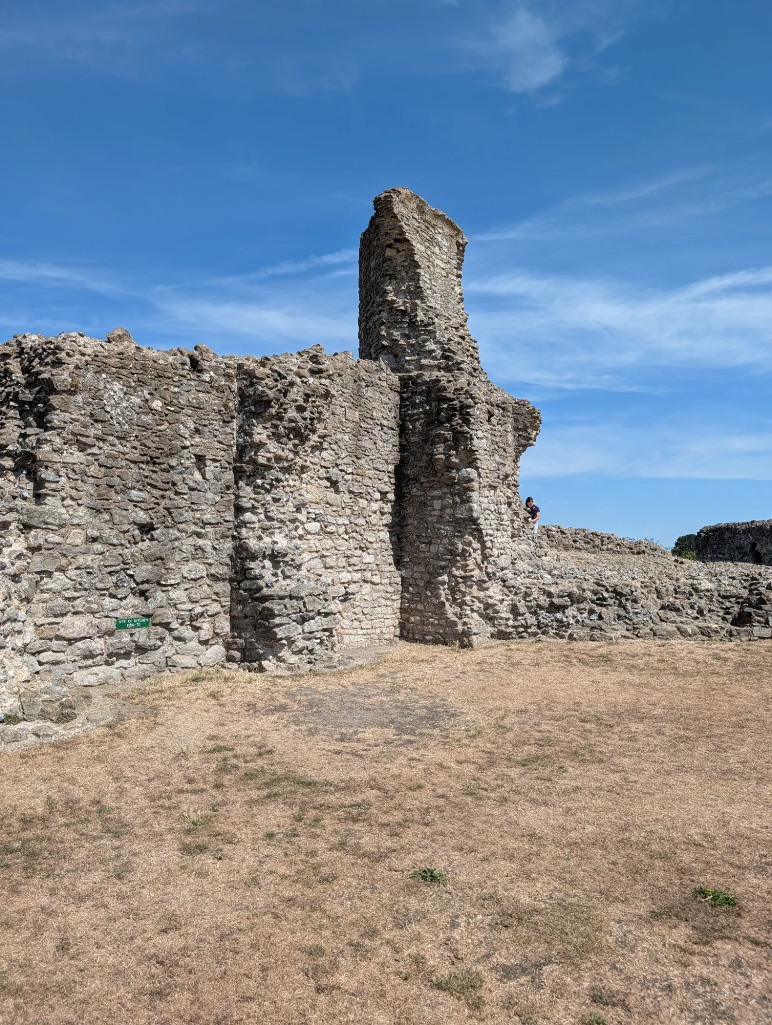 Ruins of Hadleigh Castle overlooking the surrounding countryside.