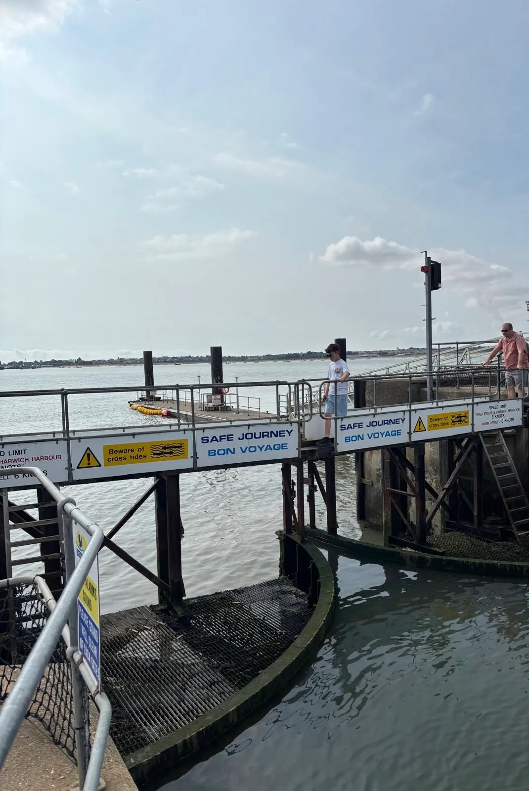 Ferry landing at Shotley overlooking Harwich Haven.